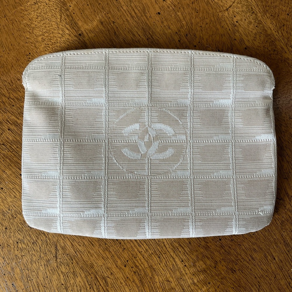 CHANEL Small Nylon Travel Pouch Authentic